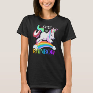 Fange das Regenbogen-Einhorn-Design T-Shirt