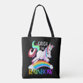 Fange das Regenbogen-Einhorn-Design Tasche (Rückseite)