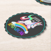 Fange das Regenbogen-Einhorn-Design Untersetzer (angewinkelt)