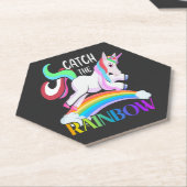 Fange das Regenbogen-Einhorn-Design Untersetzer (angewinkelt)