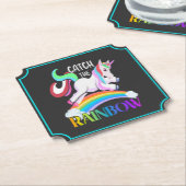 Fange das Regenbogen-Einhorn-Design Untersetzer (angewinkelt)