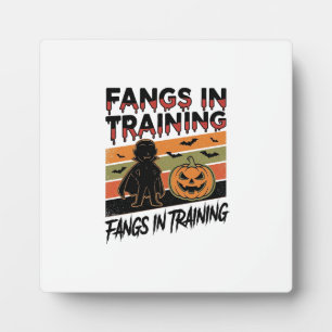 Fänge in Ausbildung Lustiges Vampir Halloween-Shir Fotoplatte