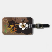 Fänge nicht Gefühle, schwarze Frau, braun Gepäckanhänger (Vorderseite horizontal)