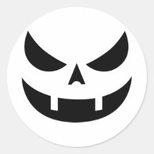 Fanged Grinning Pumpkin-Gesichtsticker