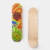 Fanged Red Devil with Horns skateboard (Vorderseite)