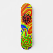 Fanged Red Devil with Horns skateboard (Vorne)