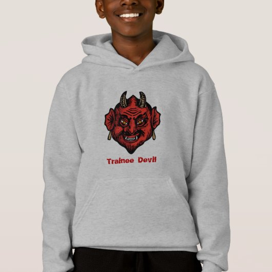 Fanged Red Devil with Horns Sweshirt Hoodie (Vorderseite)