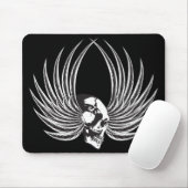 Fanged Skull mit Flügeln Mousepad (Mit Mouse)