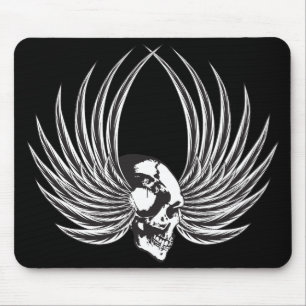 Fanged Skull mit Flügeln Mousepad