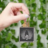 Fanged Skull mit Flügeln Schlüsselanhänger (Hand)
