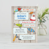 Fangeinladung zum Party Einladung (Stehend Vorderseite)