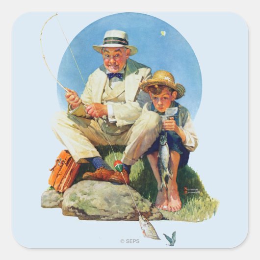 Fangen das große quadratischer aufkleber (Vorderseite)