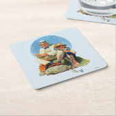 Fangen das große rechteckiger pappuntersetzer (angewinkelt)