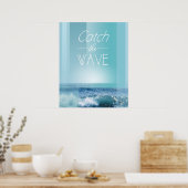 FANGEN DER WELLE | Ozeanblau Poster (Küche)