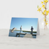 Fangen einer Haifisch-Gruß-Karte Karte (Gelbe Blume)