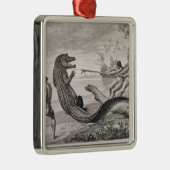 Fangen eines Alligators mit Lasso Silbernes Ornament (Rechts)