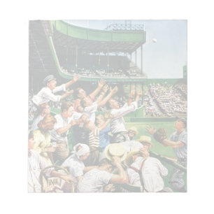 Fangen eines Homerun Balls Notizblock