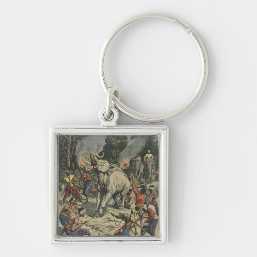 Fangen eines weißen Elefanten in Siam Schlüsselanhänger (Vorne)