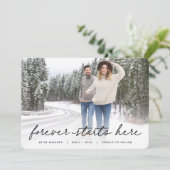 Fangen hier an | VERLOBUNG FOTO Ankündigung (Stehend Vorderseite)