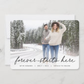 Fangen hier an | VERLOBUNG FOTO Ankündigung (Vorderseite)