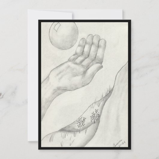 Fangen oder werfen? -flach einladung (Vorderseite)