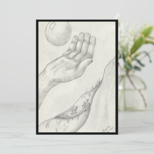 Fangen oder werfen? -flach einladung (Stehend Vorderseite)