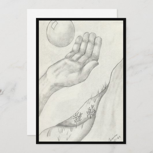 Fangen oder werfen? -flach einladung (Vorne/Hinten)