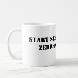 Fangen Sie an, Zebras-Tasse zu sehen Kaffeetasse