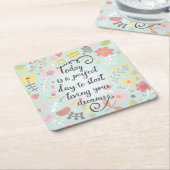 Fangen Sie an, zu leben Ihre Träume Rechteckiger Pappuntersetzer (angewinkelt)