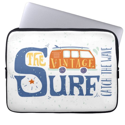 Fangen Sie das Wellen-Plakat Laptopschutzhülle (Vorderseite)