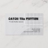 Fangen Sie den Rhythmus - Sepia-Nahaufnahme 1 Visitenkarte (Rückseite)