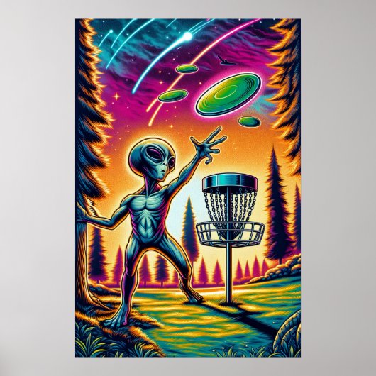 Fangen Sie die Breeze | Alien Disk Golf Poster (Vorne)