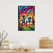 Fangen Sie die Breeze | Alien Disk Golf Poster (Küche)