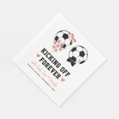 Fangen Sie die Fußball-Hochzeit ab Serviette (Ecke)