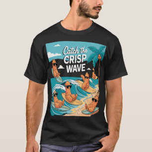 Fangen Sie die knackige Welle: Surfen Sie HühnerTe T-Shirt
