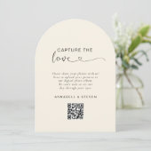 Fangen Sie die Liebe ein! Custom QR-Code Wedding Einladung (Stehend Vorderseite)