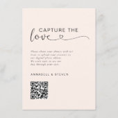 Fangen Sie die Liebe ein! Foto, Herz-QR-Code, Hoch Begleitkarte (Vorderseite)