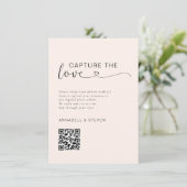 Fangen Sie die Liebe ein! Foto, Herz-QR-Code, Hoch Begleitkarte (Stehend Vorderseite)