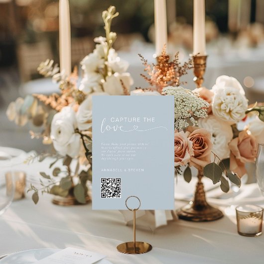 Fangen Sie die Liebe ein! Foto, Herz-QR-Code, Hoch Begleitkarte