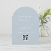 Fangen Sie die Liebe ein! Foto, Herz-QR-Code, Hoch Einladung (Stehend Vorderseite)