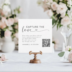 Fangen Sie die Liebe ein! Foto, QR-Code, Hochzeit Begleitkarte