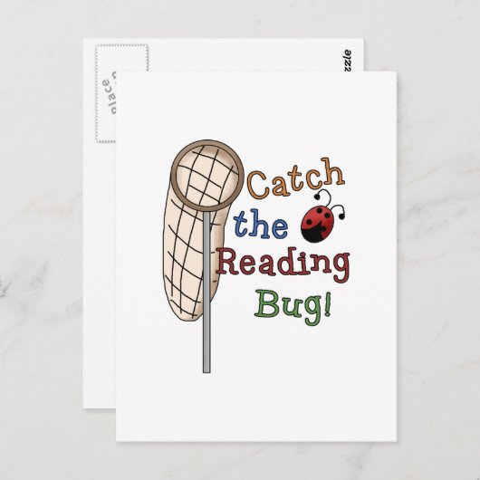 Fangen Sie die Reading Bug Tshirts und Geschenke Postkarte (Vorne/Hinten)