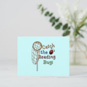 Fangen Sie die Reading Bug Tshirts und Geschenke Postkarte (Stehend Vorderseite)