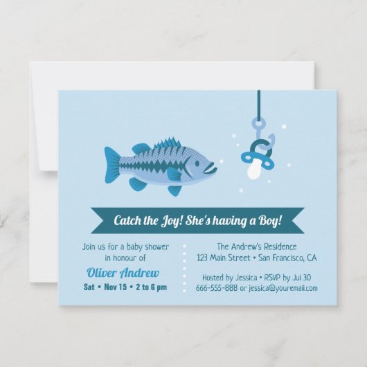 Fangen Sie die Wolkensegel Themed Baby Dusche Einladung (Vorderseite)