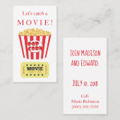 Fangen Sie ein Movie Playdate Telefonnummerkarte (Vorne/Hinten)