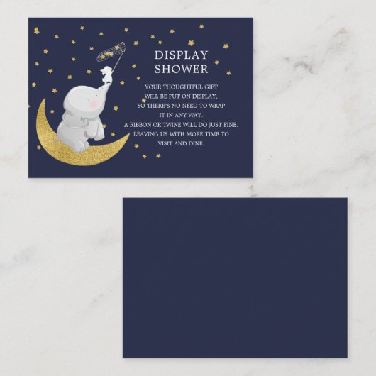 Fangen Sie eine Sternenhimmel-Elefantenspendendusc Begleitkarte (Vorne/Hinten)