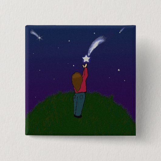 Fangen Sie einen fallenden Stern Button (Vorderseite)