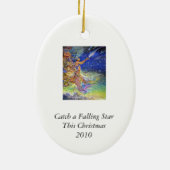 Fangen Sie einen fallenden Stern Keramik Ornament (Hinten)
