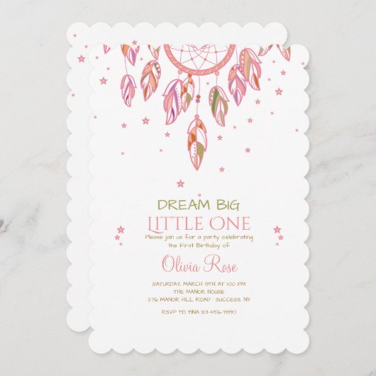 Fangen Sie einen Traum Einladung (Vorne/Hinten)