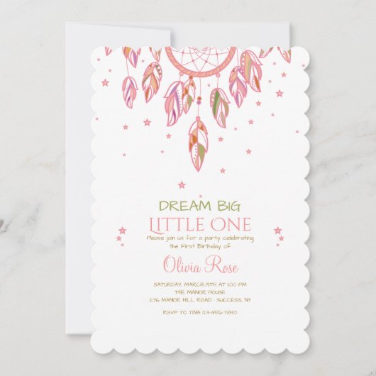 Fangen Sie einen Traum Einladung (Vorderseite)